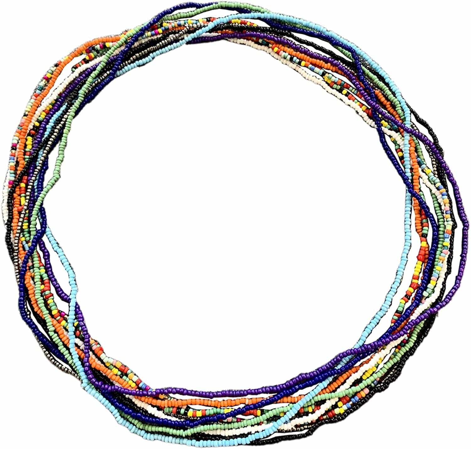 Althrorry Waist Beads Body Jewelry, Colorful Belly Beads, Bead Jewelry, Belly Chains, Waist Chain (2 Piece) Apparel & Accessories > Jewelry > Body Jewelry Althrorry No.9