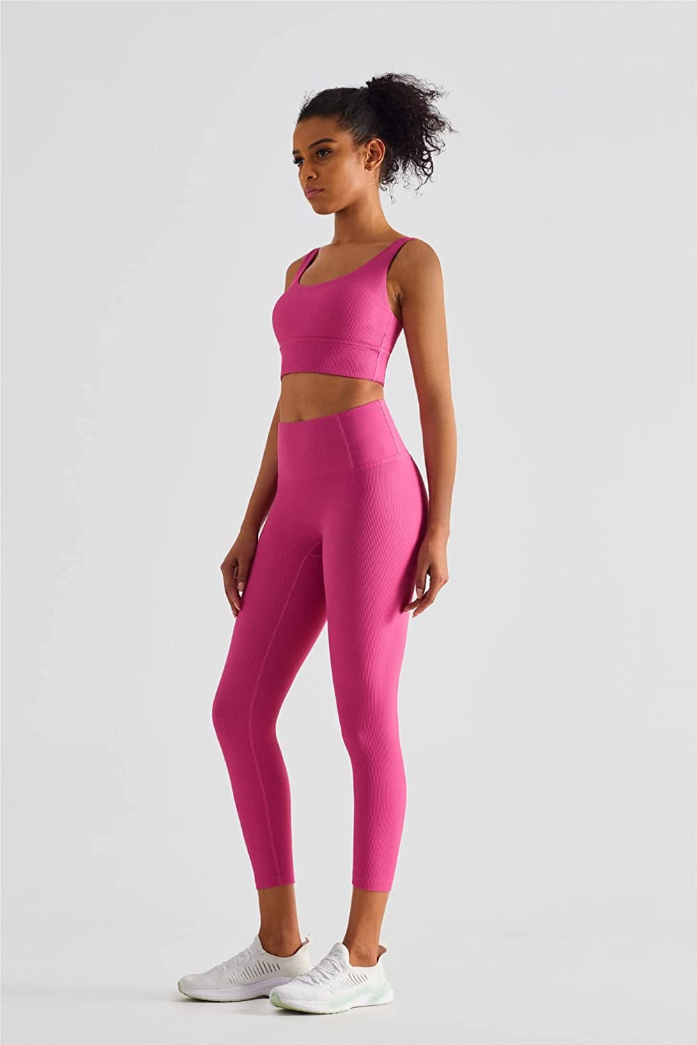 Altiland High Impact Supportive Sports Bras for Women, V Neck Padded Workout Yoga Fitness Running Athletic Tops