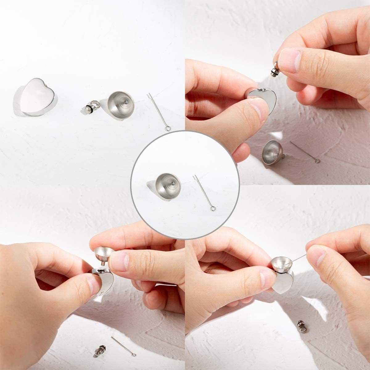 Always in My Heart Urn Necklace for Ashes Trucker Memory Pendant Cremation Jewelry