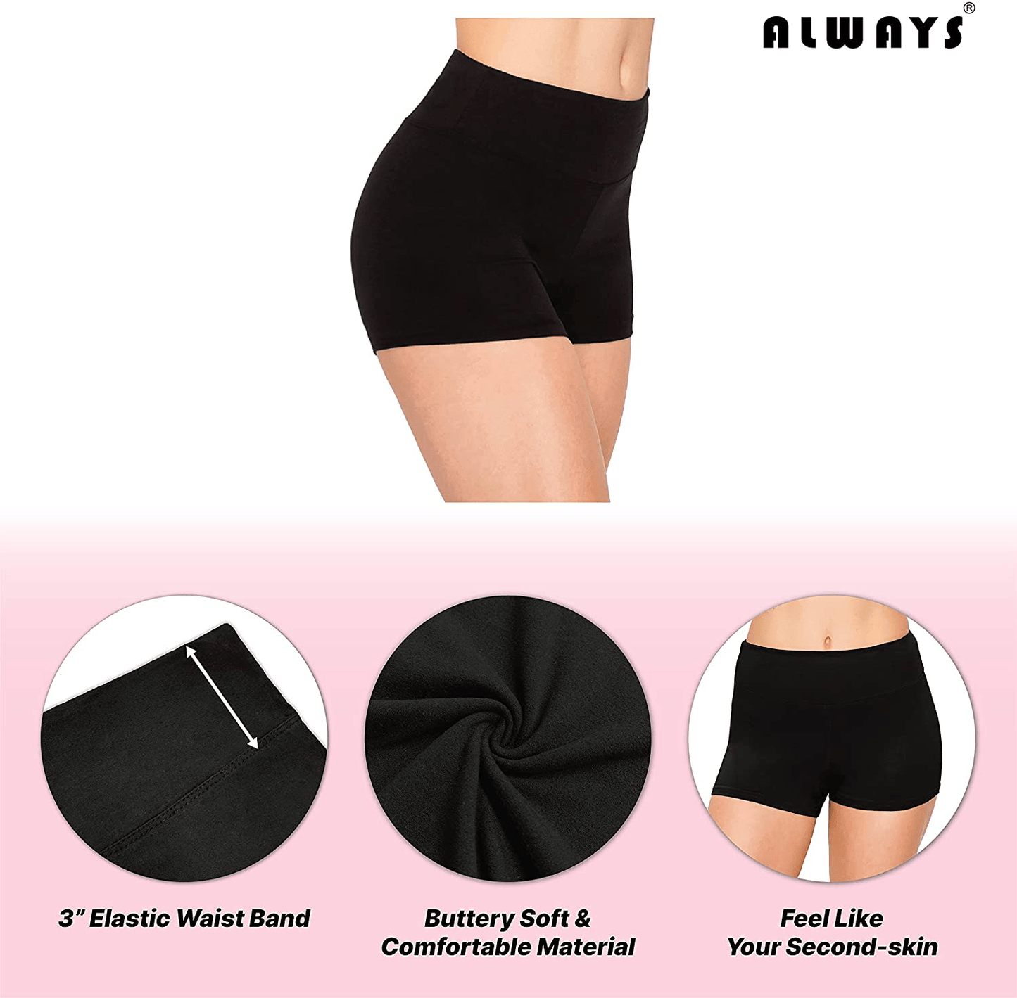 ALWAYS Women Workout Yoga Shorts - Premium Buttery Soft Solid Stretch Cheerleader Running Dance Volleyball Short Pants Apparel & Accessories > Clothing > Shorts Kylie Max