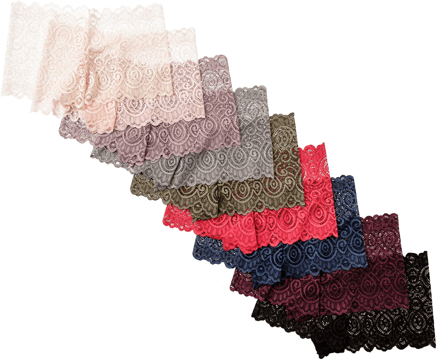 Alyce Intimates Pack of 10 Womens Lace Boyshort Panty, Regular to plus Size Apparel & Accessories > Clothing > Underwear & Socks > Underwear Alyce Ives Intimates