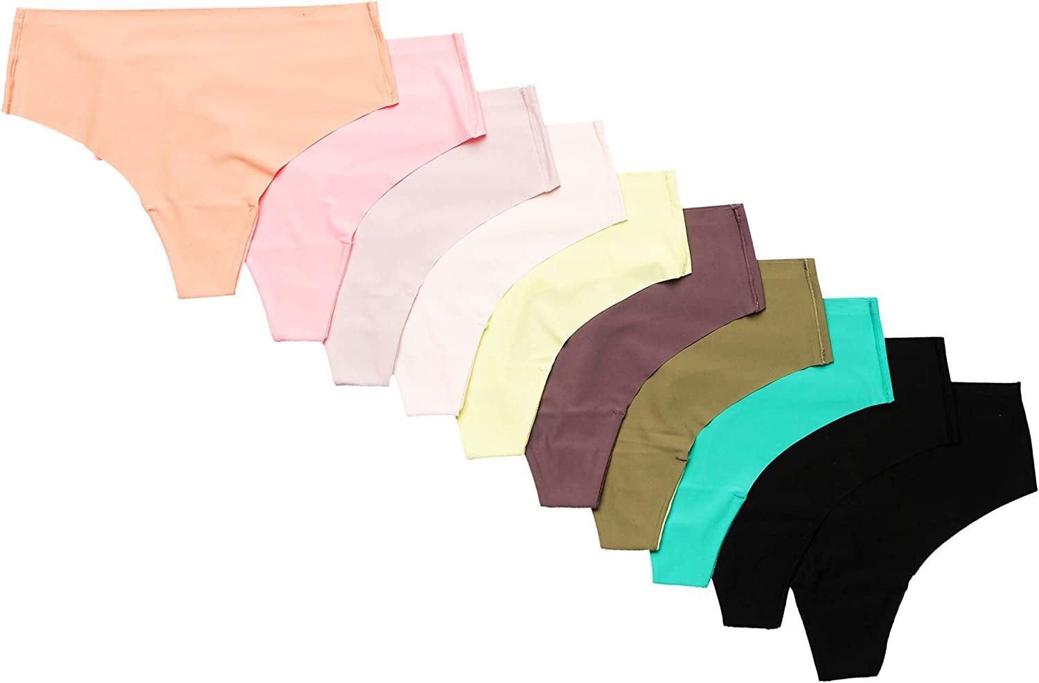 Alyce Intimates Pack of 12 Women'S Laser Cut Thong High Waisted Assorted Color 10 Pack / Medium