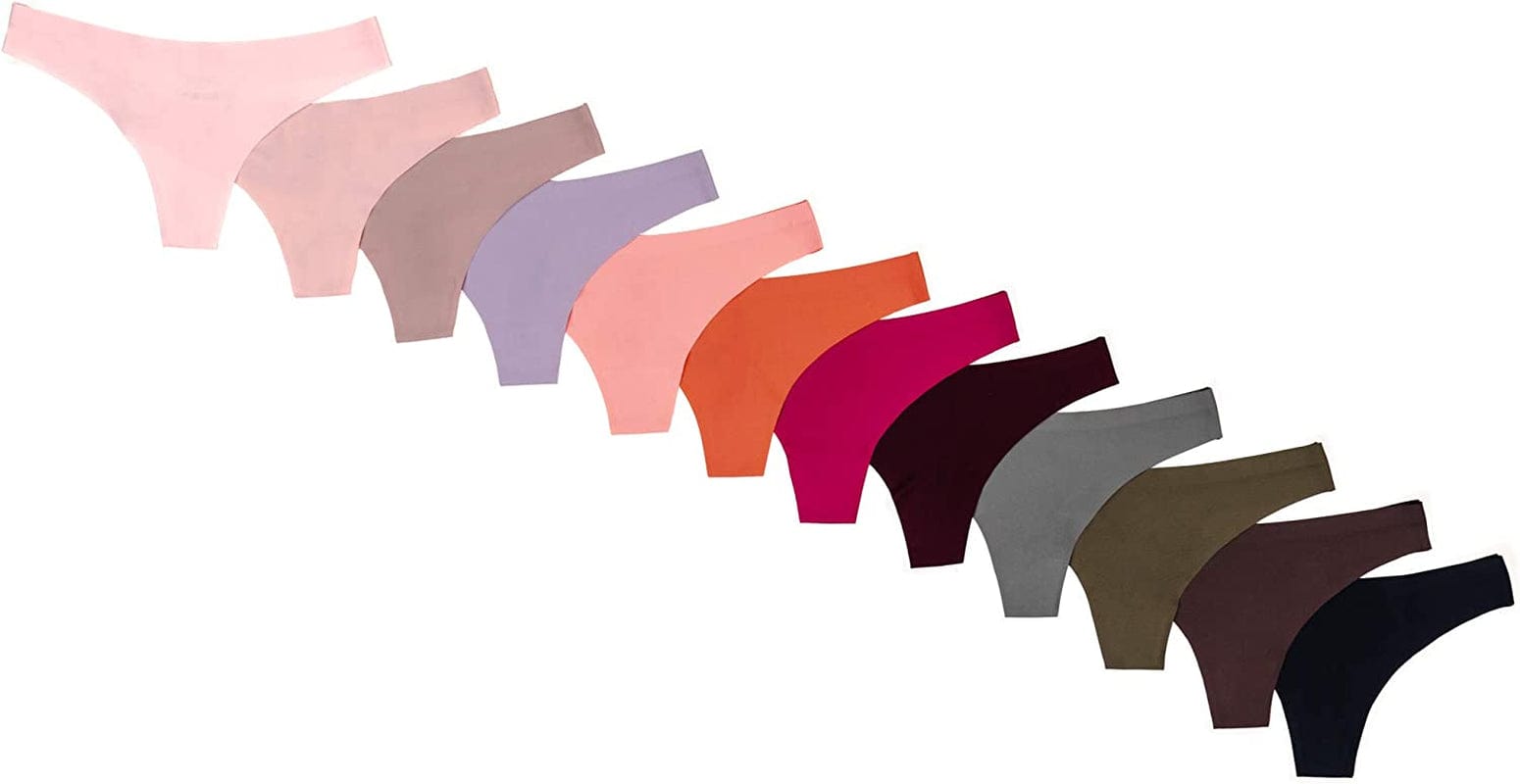 Alyce Intimates Pack of 12 Women'S Laser Cut Thong