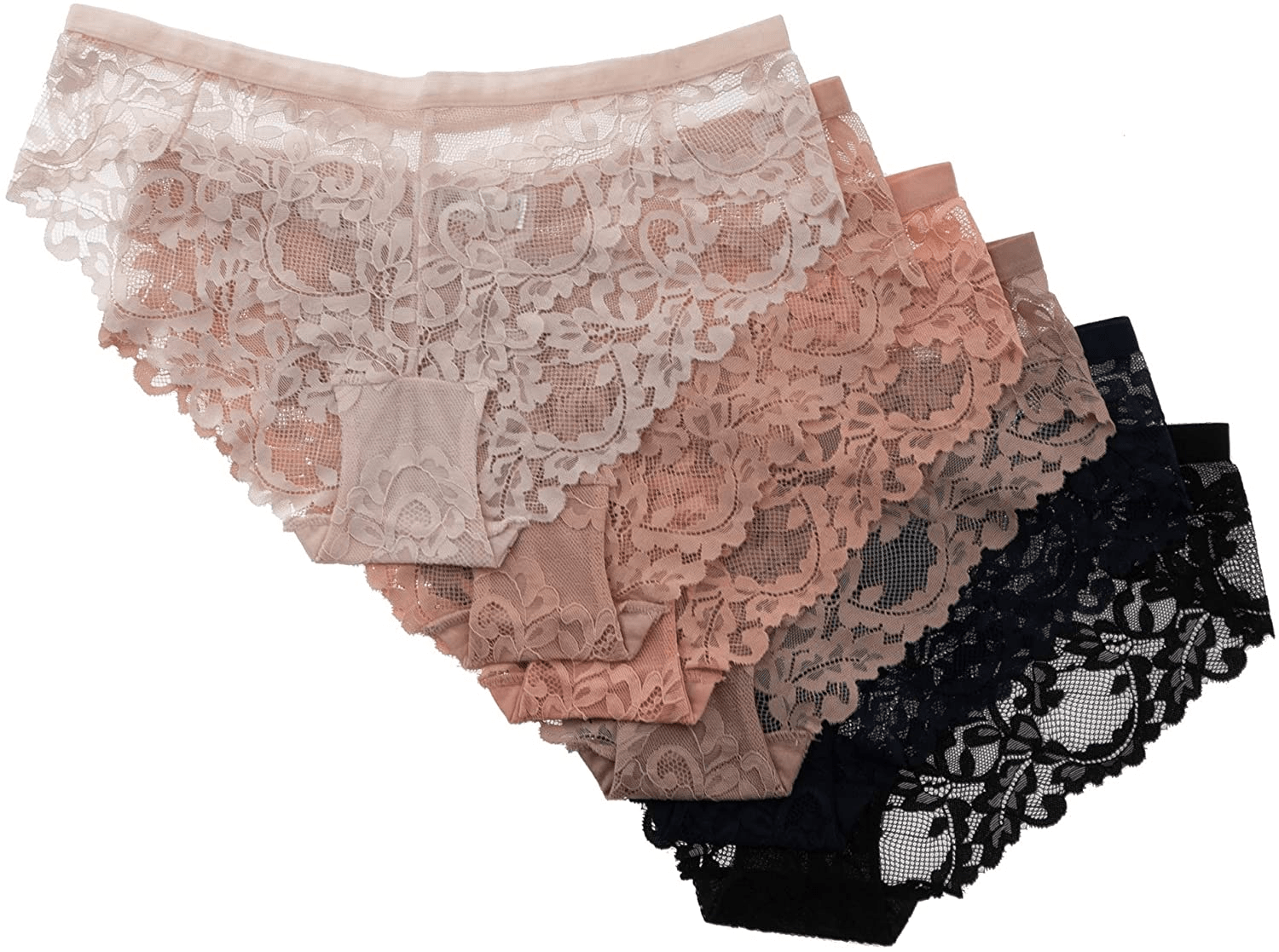 Alyce Intimates Pack of 6 Women’S Lace Bikini Apparel & Accessories > Clothing > Underwear & Socks > Underwear Alyce Ives Intimates