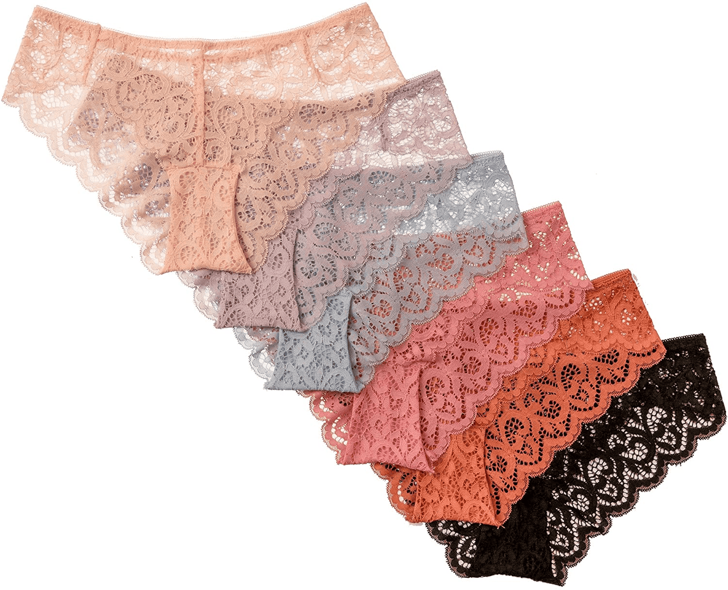 Alyce Intimates Pack of 6 Women’S Lace Bikini Apparel & Accessories > Clothing > Underwear & Socks > Underwear Alyce Ives Intimates