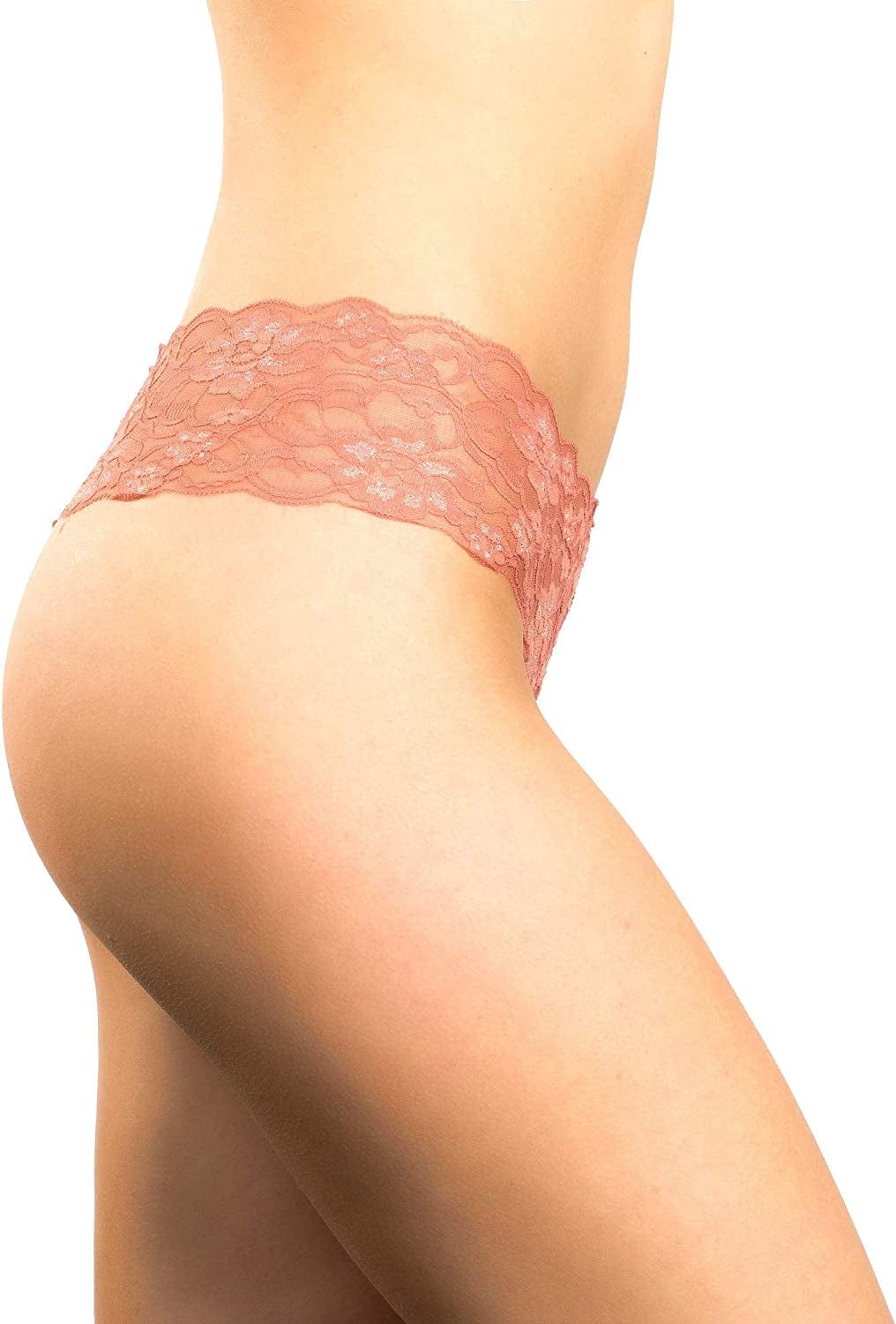 Alyce Intimates Women’S Lace Thong, Pack of 7