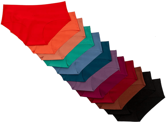 Alyce Intimates Women'S Laser Cut Bikini 12 Pack, Assorted Colors Apparel & Accessories > Clothing > Underwear & Socks > Underwear Alyce Ives Intimates Solids 2 Medium