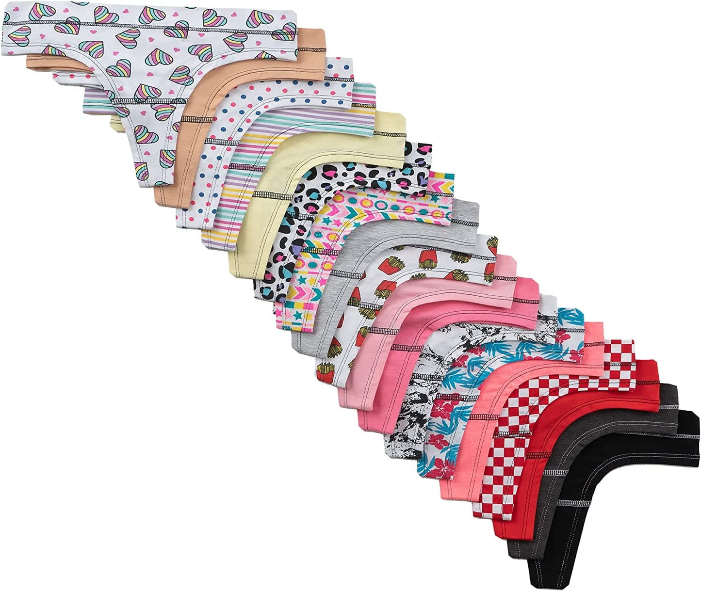 Alyce Ives Intimates 18 Pack Women’S Cotton Thong Panties, Assorted Colors & Prints Assorted Solids & Prints / Medium