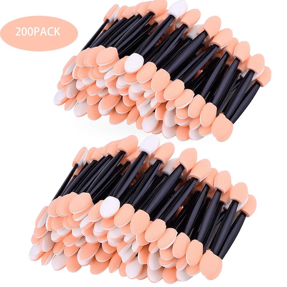 Amariver 200 Pack Disposable Eyeshadow Brush Sponge Tipped Oval Makeup Tool Dual Sides Eyeshadow Brush Comestic Applicator for Girls Lady Women Daily Beauty(Black) Health & Beauty > Personal Care > Cosmetics > Cosmetic Tools > Makeup Tools Amariver