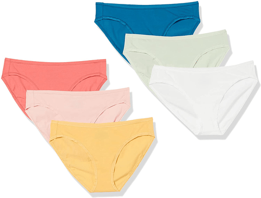 Amazon Essentials Women'S Cotton Bikini Brief Underwear, Multipacks Apparel & Accessories > Clothing > Underwear & Socks > Underwear KYLIE MAX Pretty Pops 6 Medium