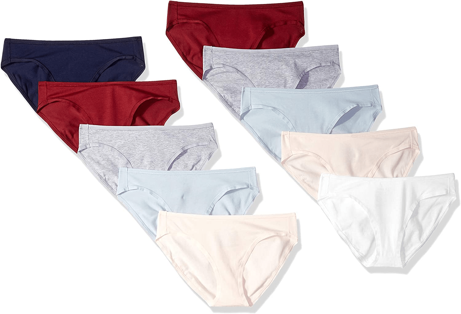 Amazon Essentials Women'S Cotton Bikini Brief Underwear, Multipacks Apparel & Accessories > Clothing > Underwear & Socks > Underwear KYLIE MAX Warm/Cool Colors 10 Medium