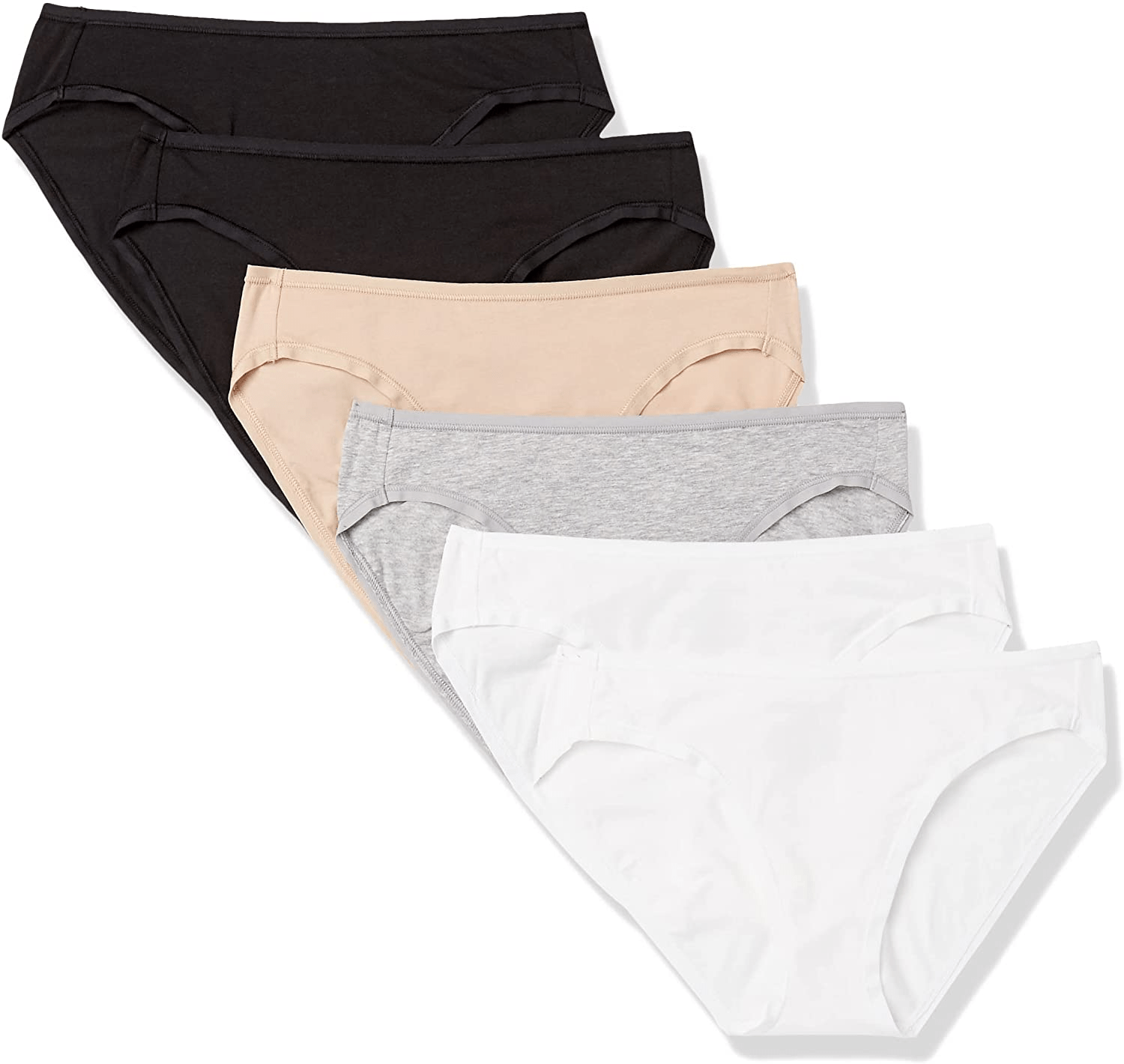 Amazon Essentials Women'S Cotton Bikini Brief Underwear, Multipacks Apparel & Accessories > Clothing > Underwear & Socks > Underwear KYLIE MAX Neutral 6 XX-Large