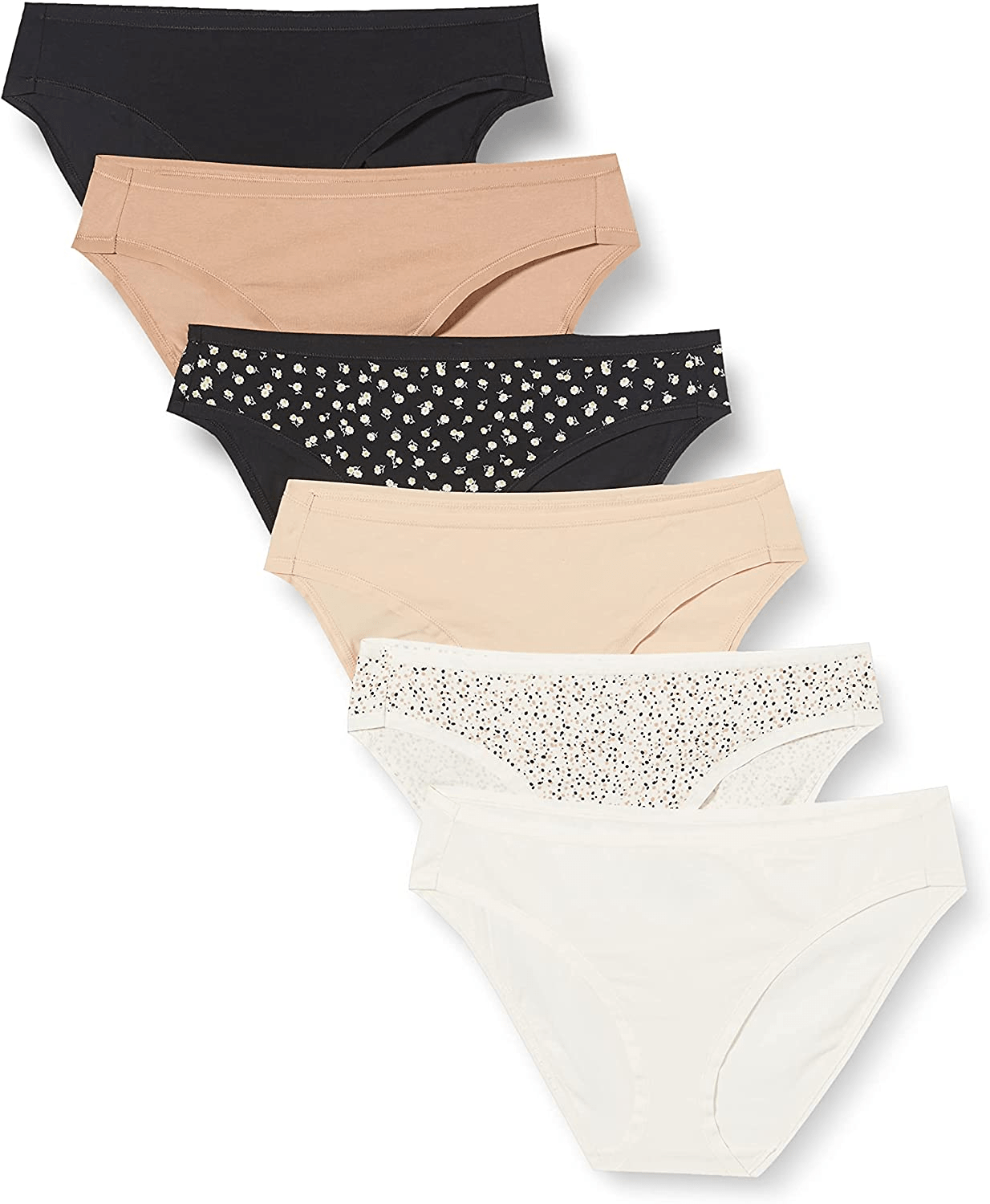 Amazon Essentials Women'S Cotton Bikini Brief Underwear, Multipacks Apparel & Accessories > Clothing > Underwear & Socks > Underwear KYLIE MAX Fall Floral 6 XX-Large