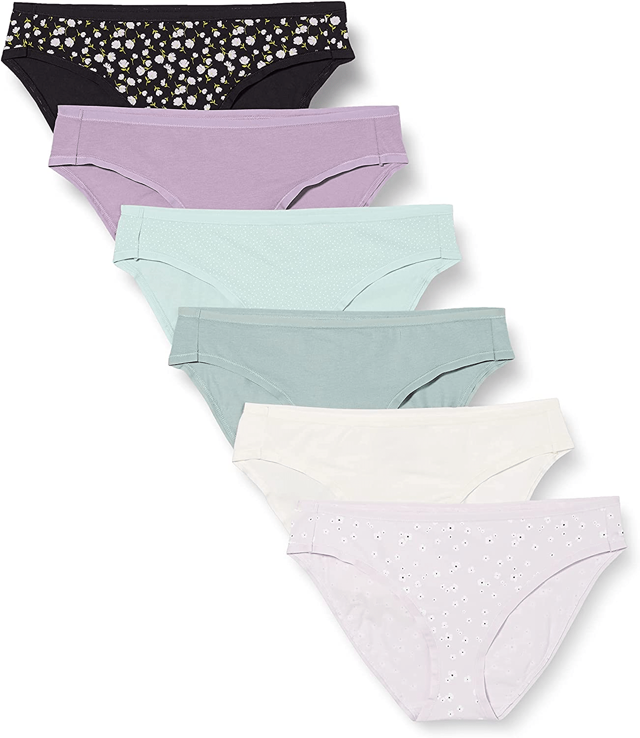 Amazon Essentials Women'S Cotton Bikini Brief Underwear, Multipacks Apparel & Accessories > Clothing > Underwear & Socks > Underwear KYLIE MAX Spring Floral 6 Medium