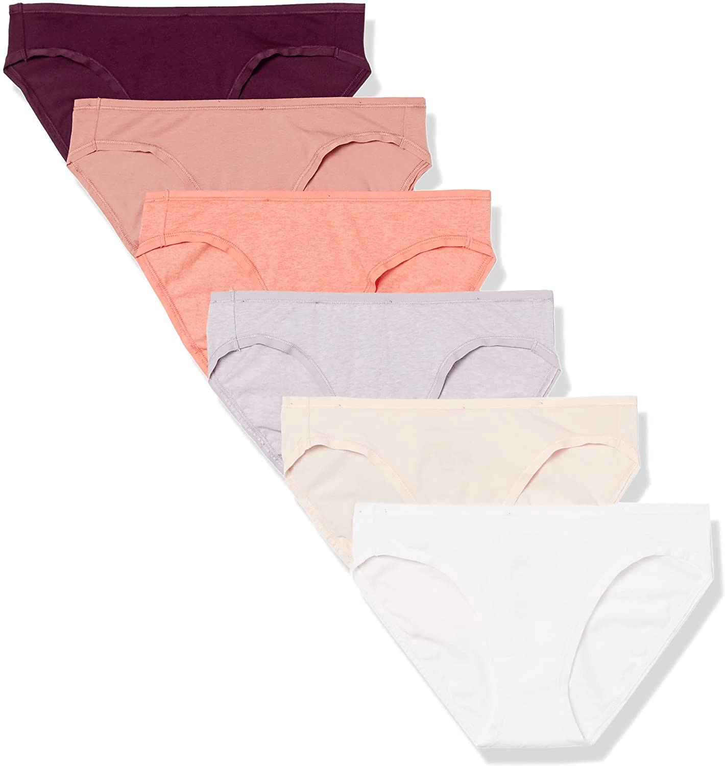 Amazon Essentials Women'S Cotton Bikini Brief Underwear, Multipacks Apparel & Accessories > Clothing > Underwear & Socks > Underwear KYLIE MAX Plum Neutrals 6 XX-Large