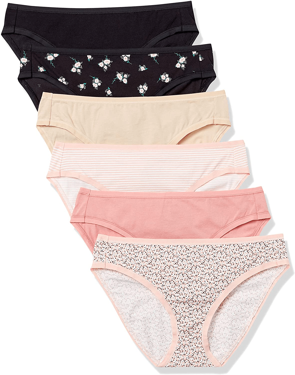 Amazon Essentials Women'S Cotton Bikini Brief Underwear, Multipacks Apparel & Accessories > Clothing > Underwear & Socks > Underwear KYLIE MAX Roses 6 X-Large