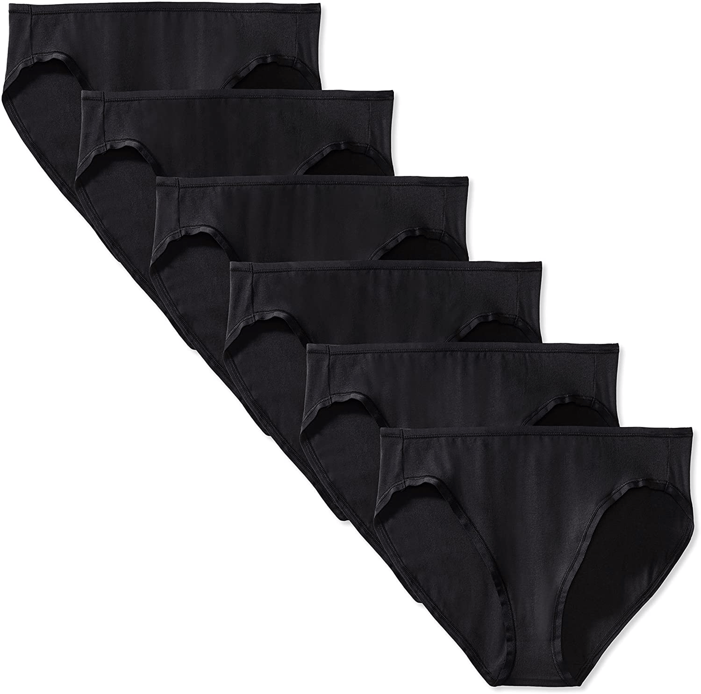 Amazon Essentials Women'S Cotton Bikini Brief Underwear, Multipacks Apparel & Accessories > Clothing > Underwear & Socks > Underwear KYLIE MAX Black 6 Medium
