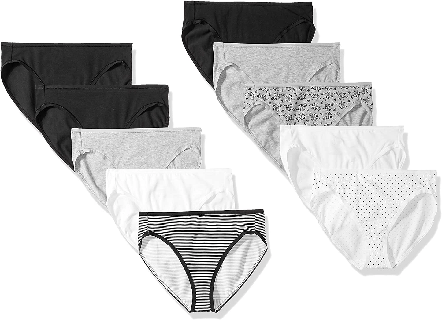 Amazon Essentials Women'S Cotton High Leg Brief Underwear, Multipacks Apparel & Accessories > Clothing > Underwear & Socks > Underwear KYLIE MAX Neutral Print 10 3X-Large