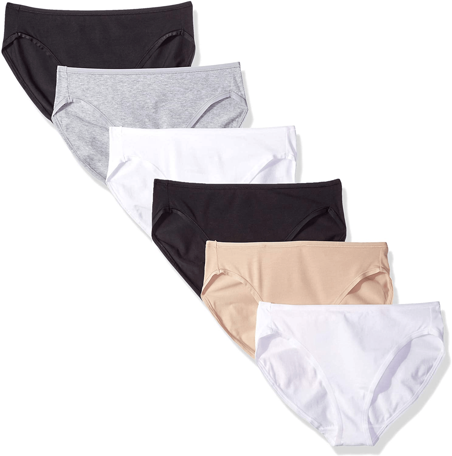 Amazon Essentials Women'S Cotton High Leg Brief Underwear, Multipacks Apparel & Accessories > Clothing > Underwear & Socks > Underwear KYLIE MAX Neutral Assorted 6 X-Small