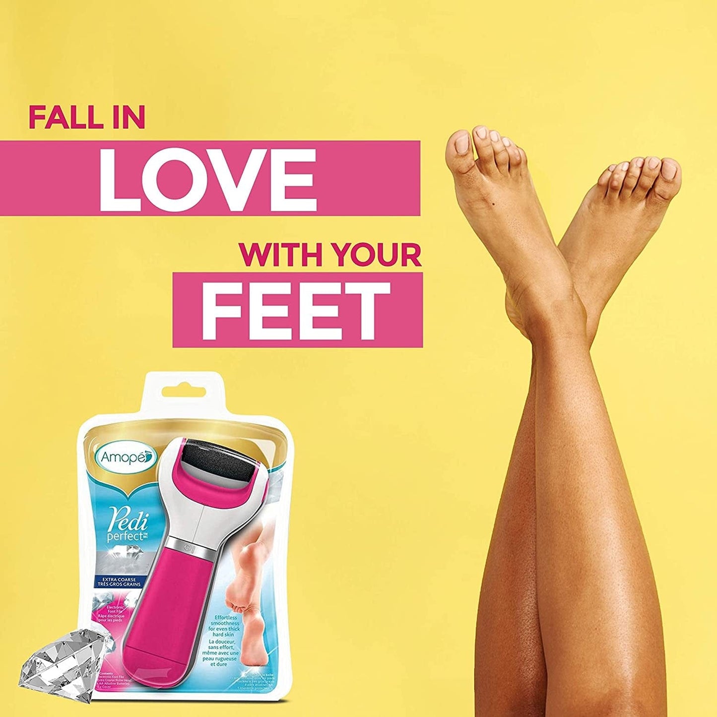 Amope Splashproof Electronic Foot File Foot Spa Pedicure Tool Callous Remover-Pedi Perfect Advance 2 Speed, 1 Count (Packaging May Vary) Health & Beauty > Personal Care > Foot Care Amope