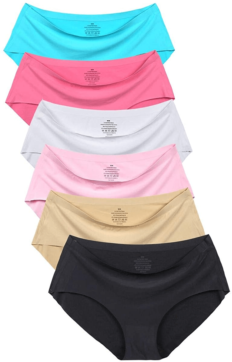 Anadelle Women'S No Show Hiphugger Panties Pack of 6 Apparel & Accessories > Clothing > Underwear & Socks > Underwear Anadelle Multicolor Small