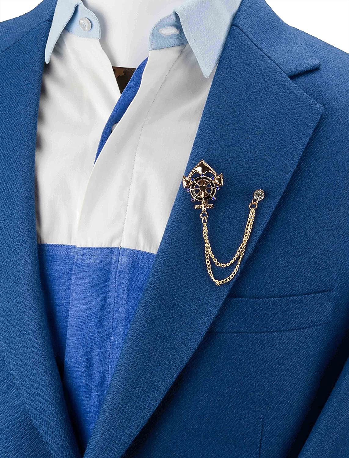 Anchor Rudder Ships Wheel Nautical Lapel Pin Badge Coat Suit Collar Accessories Brooch for Men