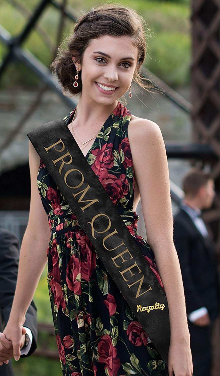 Anderson'S Black Prom Royalty Sash Set, 2 Sashes and 2 Royalty Pins Apparel & Accessories > Clothing Accessories > Sashes Anderson's