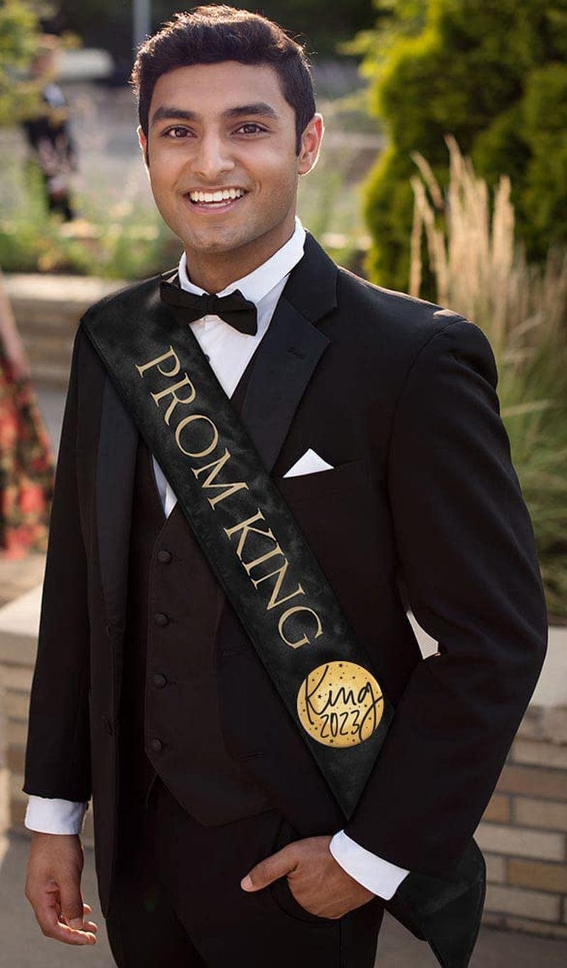 Anderson'S Black Prom Sash Set, King and Queen Sashes, Gold Buttons Apparel & Accessories > Clothing Accessories > Sashes Anderson's