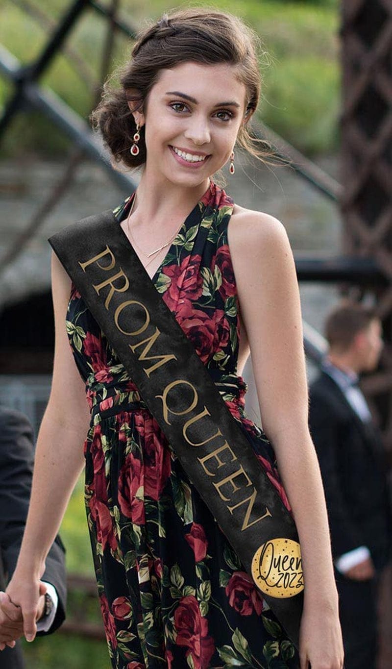 Anderson'S Black Prom Sash Set, King and Queen Sashes, Gold Buttons Apparel & Accessories > Clothing Accessories > Sashes Anderson's