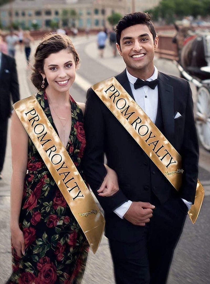 Anderson'S Gold Prom Royalty Sash Set, 2 Sashes and 2 Gold Royalty Pins Apparel & Accessories > Clothing Accessories > Sashes Anderson's