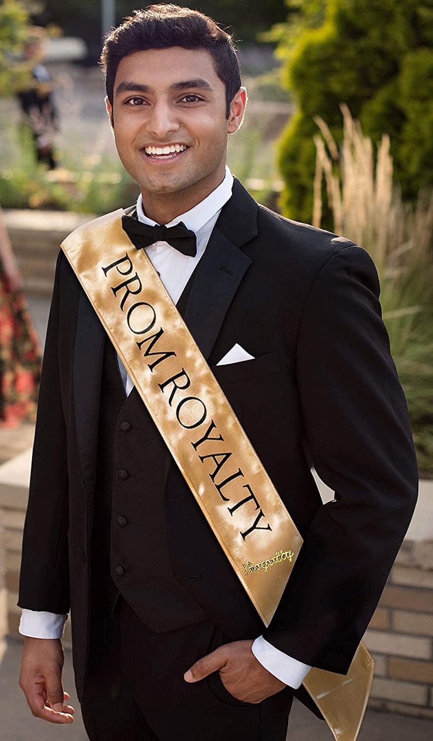 Anderson'S Gold Prom Royalty Sash Set, 2 Sashes and 2 Gold Royalty Pins Apparel & Accessories > Clothing Accessories > Sashes Anderson's
