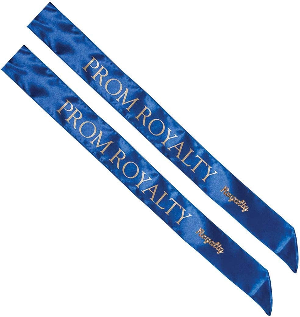 Anderson'S Gold Prom Royalty Sash Set, 2 Sashes and 2 Gold Royalty Pins Apparel & Accessories > Clothing Accessories > Sashes Anderson's Blue/Gold Royalty Sashes/Gold Royalty Pins