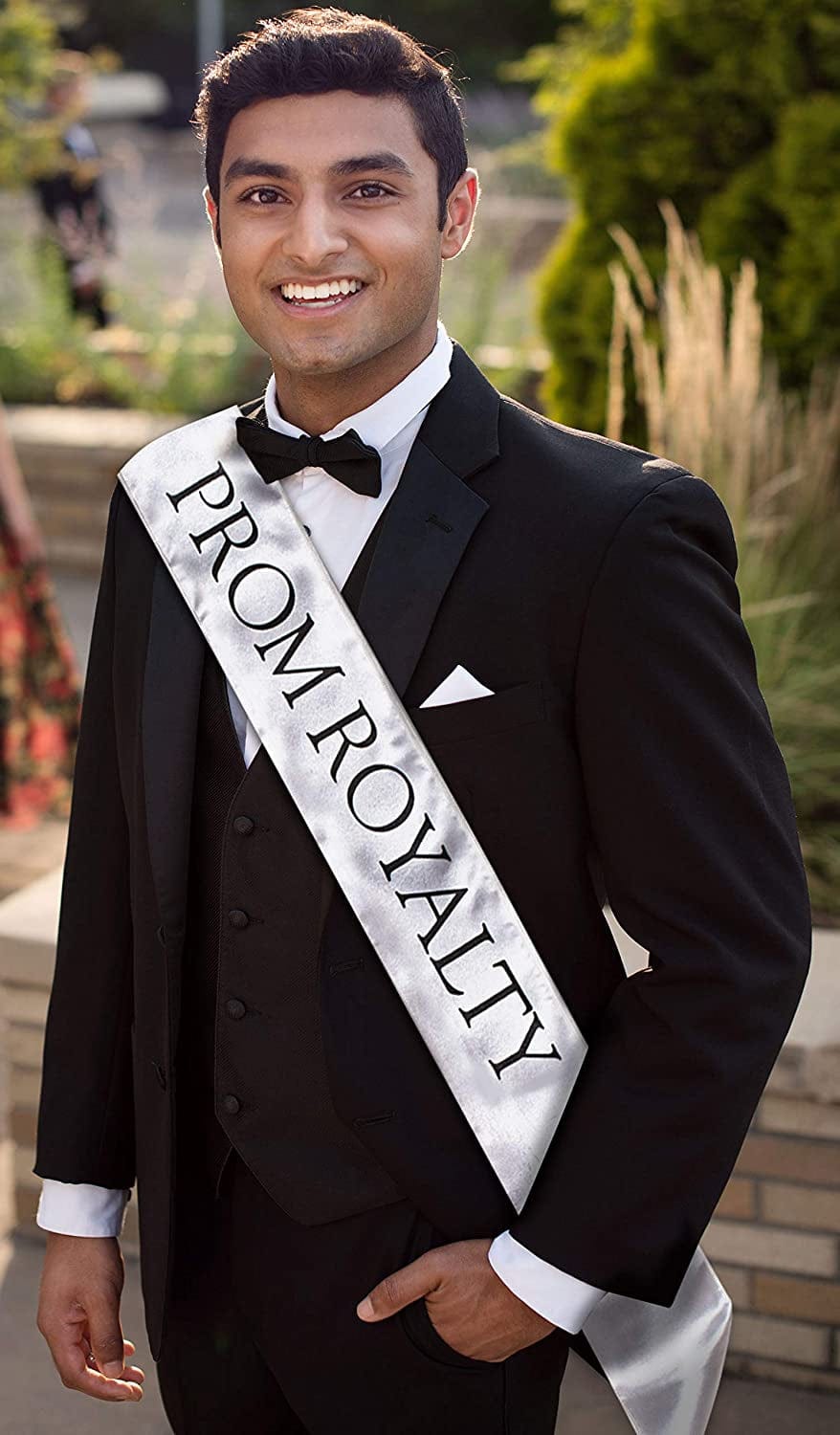 Anderson'S Prom Royalty Sashes, White with Black Imprint, Pack of 2 Apparel & Accessories > Clothing Accessories > Sashes Anderson's