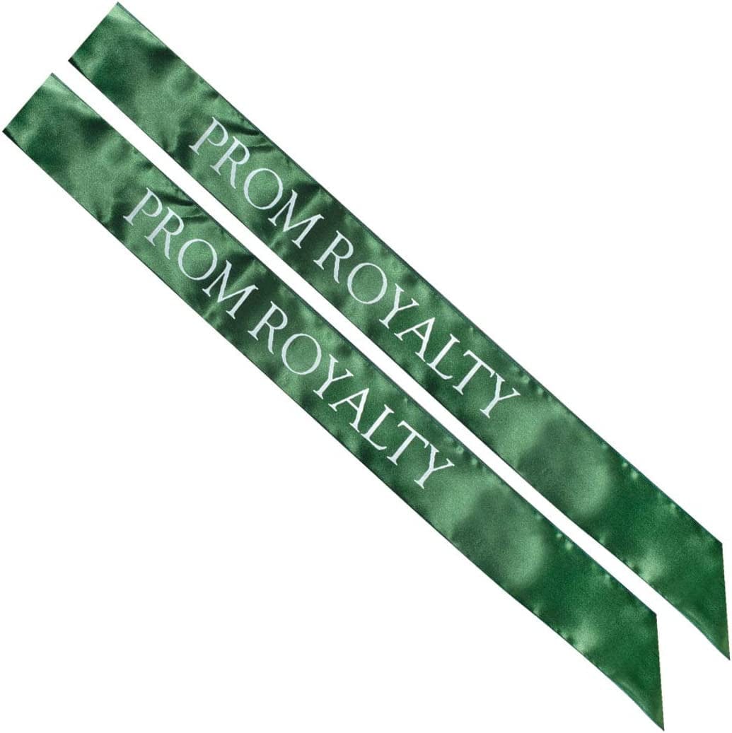 Anderson'S Prom Royalty Sashes, White with Black Imprint, Pack of 2 Apparel & Accessories > Clothing Accessories > Sashes Anderson's Green/White Prom Royalty Sashes