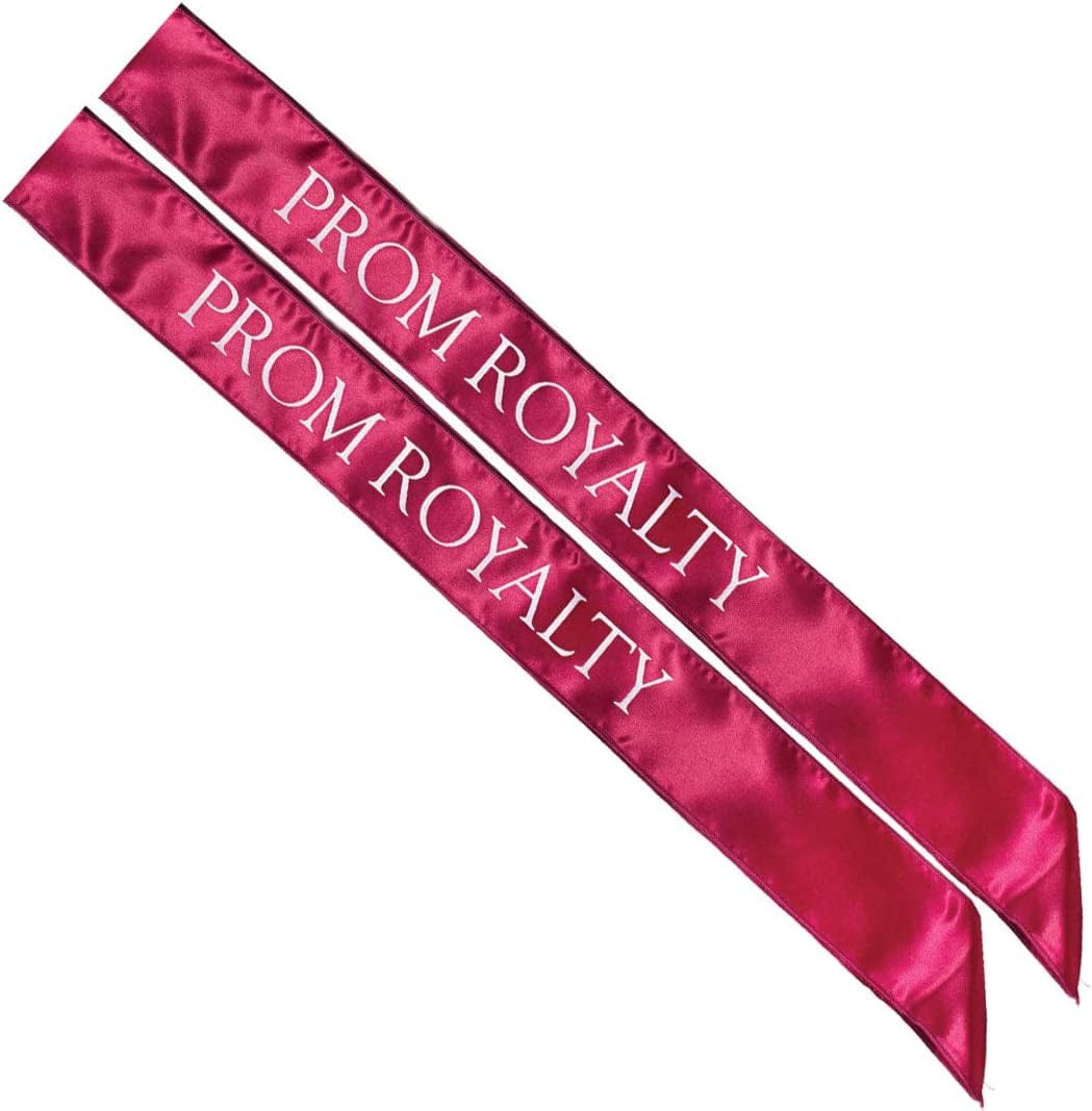 Anderson'S Prom Royalty Sashes, White with Black Imprint, Pack of 2 Apparel & Accessories > Clothing Accessories > Sashes Anderson's Maroon/White Prom Royalty Sashes