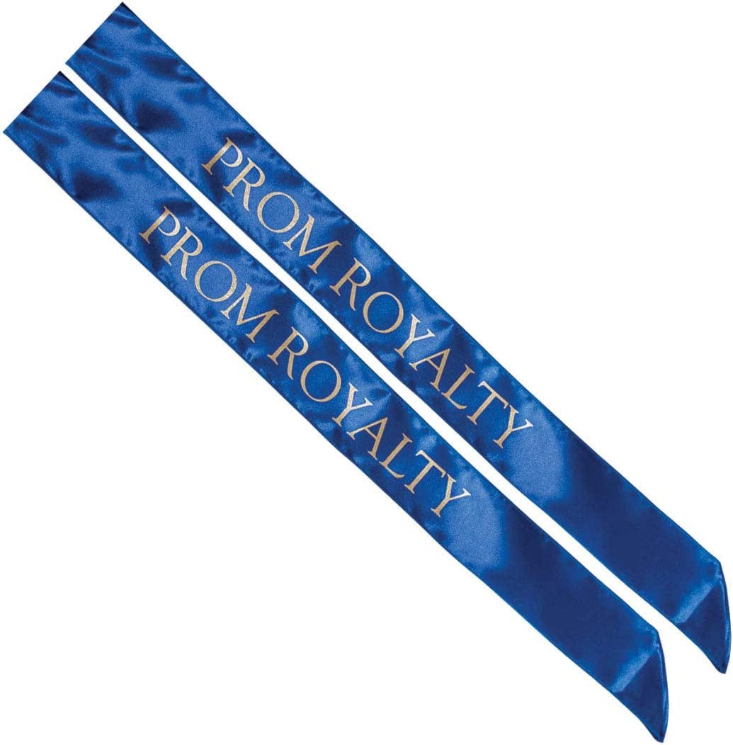 Anderson'S Prom Royalty Sashes, White with Black Imprint, Pack of 2 Apparel & Accessories > Clothing Accessories > Sashes Anderson's Blue/Gold Prom Royalty Sashes