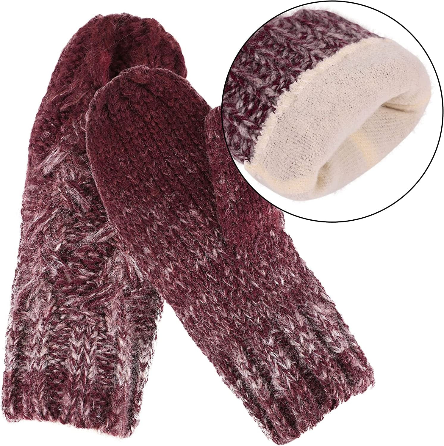 ANDORRA 3 in 1 Women Soft Warm Thick Cable Knitted Hat Scarf & Gloves Winter Set Apparel & Accessories > Clothing Accessories > Gloves & Mittens ANDORRA
