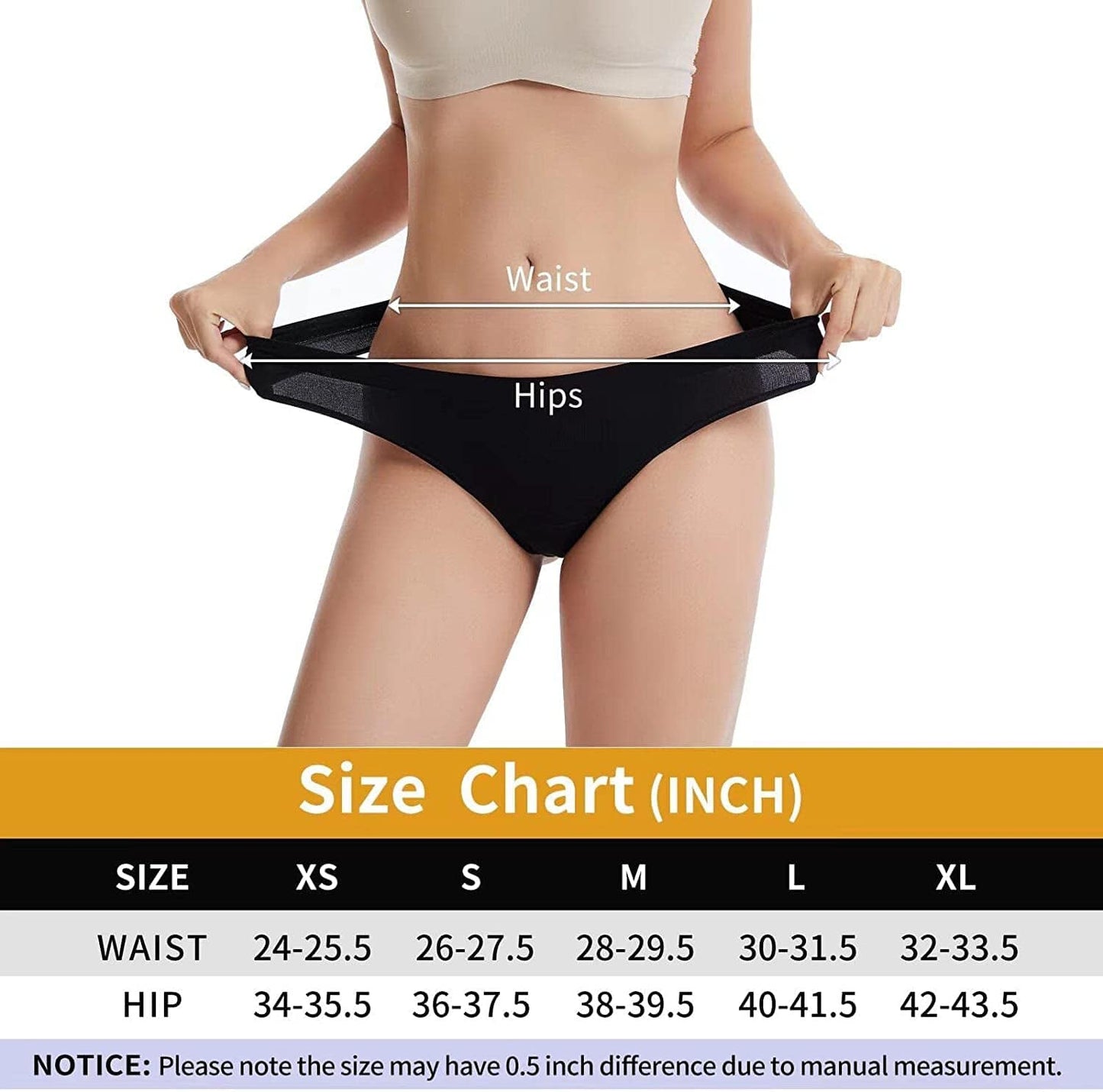 ANEDIT Seamless Thongs for Women Thongs for Women Pack Underwear No Show Breathable Low Waist Thongs Panties T-Back 6 Pack