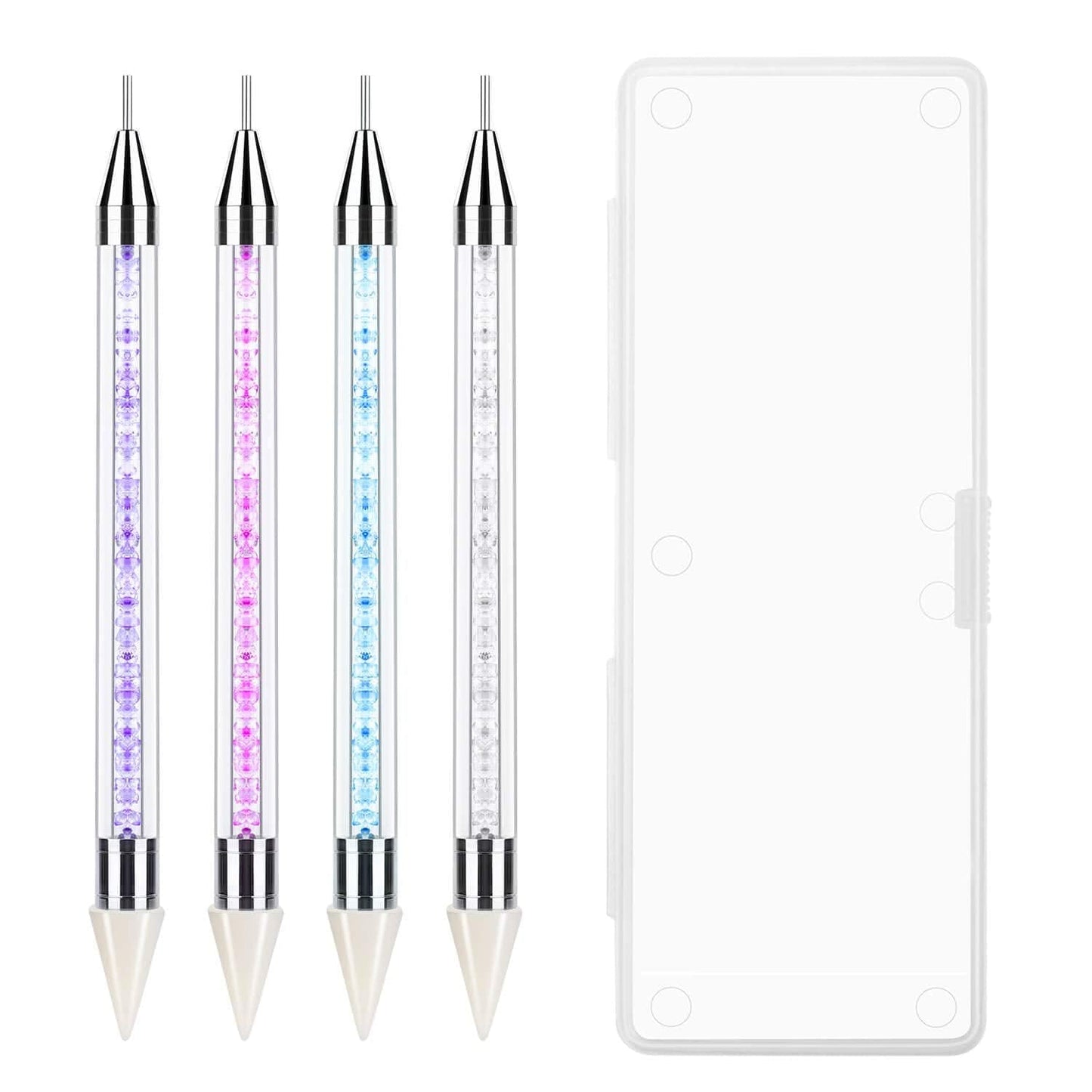 Anezus 4Pcs Wax Pencil for Rhinestones, Rhinestone Pickup Tool Jewel Gems Crystals Studs Picker Dotting Pen Rhinestone Applicator Tool for Nail Art DIY Decoration Health & Beauty > Personal Care > Cosmetics > Cosmetic Tools > Nail Tools anezus Pink