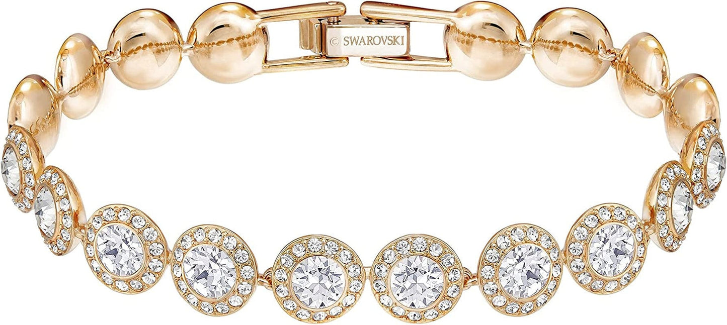 Angelic Crystal Jewelry Collection, Rose Gold & Gold Tone Finish Tennis Bracelet - Rose Gold Tone Finish