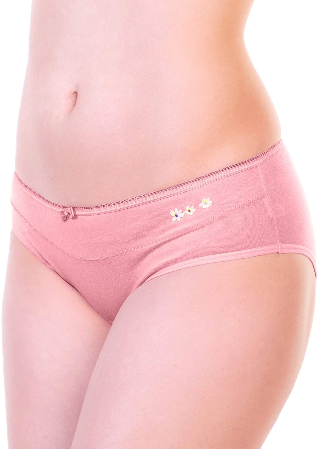 Angelina Women'S Assorted Printed Cotton Hiphuggers Hipster Panties (6-Pack) Apparel & Accessories > Clothing > Underwear & Socks > Underwear Angelina 6-pack Triple Flower 12-14