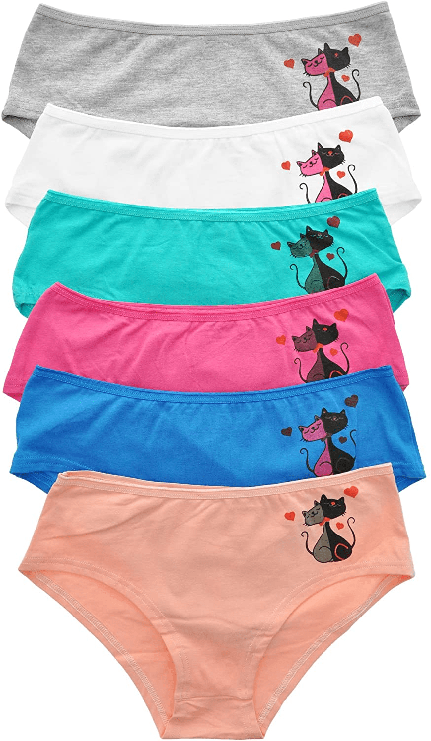 Angelina Women'S Assorted Printed Cotton Hiphuggers Hipster Panties (6-Pack) Apparel & Accessories > Clothing > Underwear & Socks > Underwear Angelina