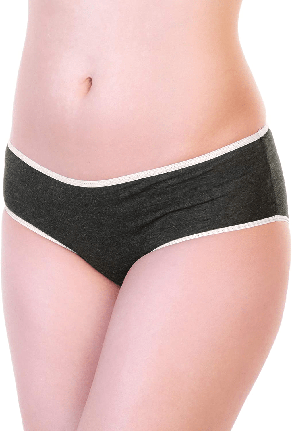 Angelina Women'S Assorted Printed Cotton Hiphuggers Hipster Panties (6-Pack) Apparel & Accessories > Clothing > Underwear & Socks > Underwear Angelina 6-pack Dark Contrast Band Large