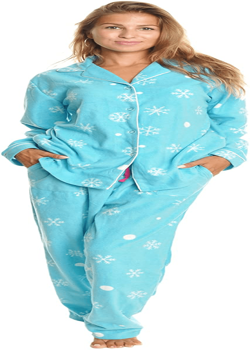 Angelina Women's Cozy Fleece Pajama Set Apparel & Accessories > Clothing > Sleepwear & Loungewear > Pajamas Angelina Snowflakes 3X-Large