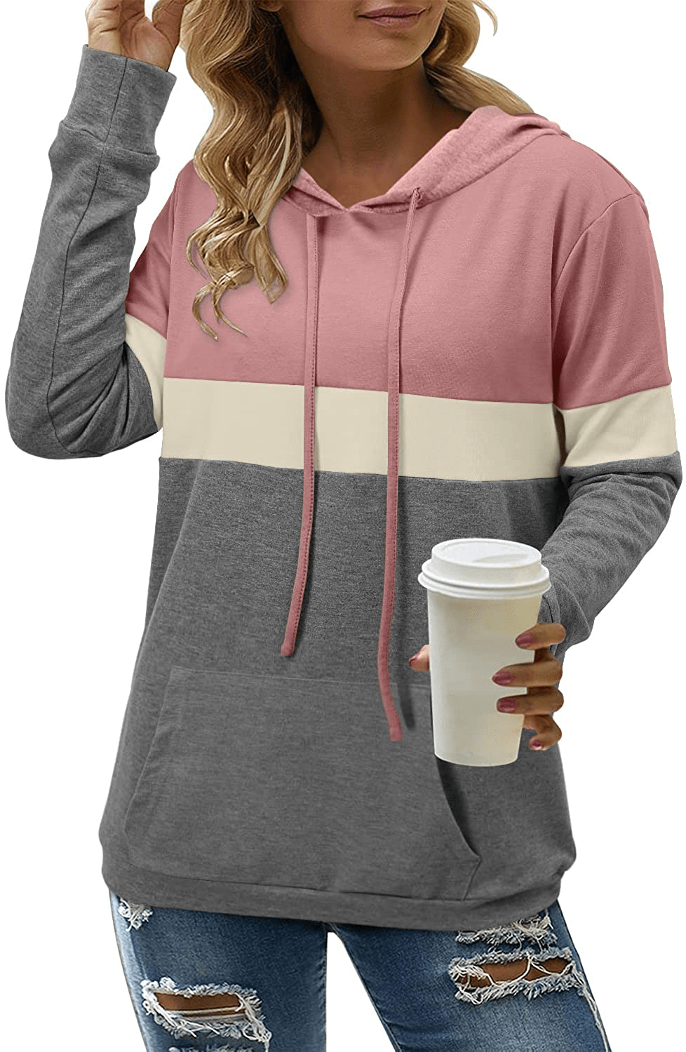 Angerella Hoodies for Women Camo Leopard Print Tops Pullover Hooded Sweatshirt Drawstring with Pocket Apparel & Accessories > Clothing > Activewear Kylie Max