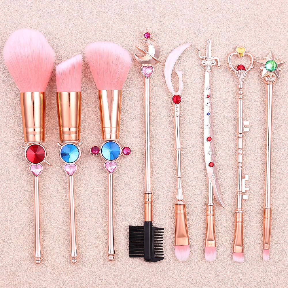Anime Sailormoon Makeup Brushes, Pink Magic Wand Metal Handle Makeup Brushes, Professional Eye/Face/Lip Makeup Brushes Tool Sets & Kits Cosplay, Valentine/Halloween/Christmas Gifts Health & Beauty > Personal Care > Cosmetics > Cosmetic Tools > Makeup Tools YUBUYU