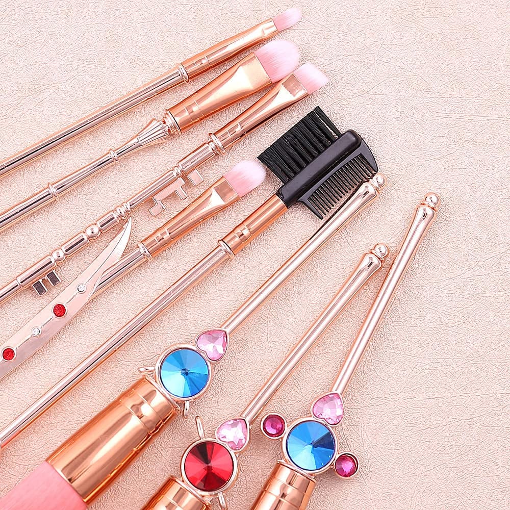 Anime Sailormoon Makeup Brushes, Pink Magic Wand Metal Handle Makeup Brushes, Professional Eye/Face/Lip Makeup Brushes Tool Sets & Kits Cosplay, Valentine/Halloween/Christmas Gifts Health & Beauty > Personal Care > Cosmetics > Cosmetic Tools > Makeup Tools YUBUYU