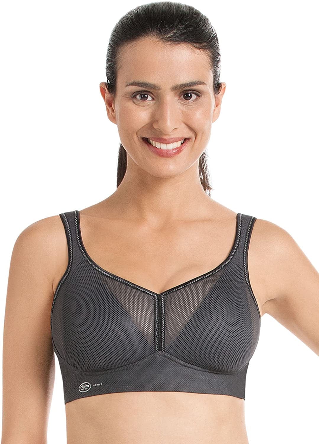 Anita Air Control Padded Cup Sports Bra Anthracite / 34G