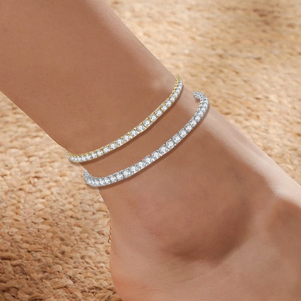 Ankle Bracelets for Women Cuban Link Anklet Tennis Anklet Butterfly Anklets Heart Anklet Gold Anklets for Women Silver Anklet Bracelets for Women Dainty Foot Jewelry Apparel & Accessories > Jewelry > Anklets Sora Tuki