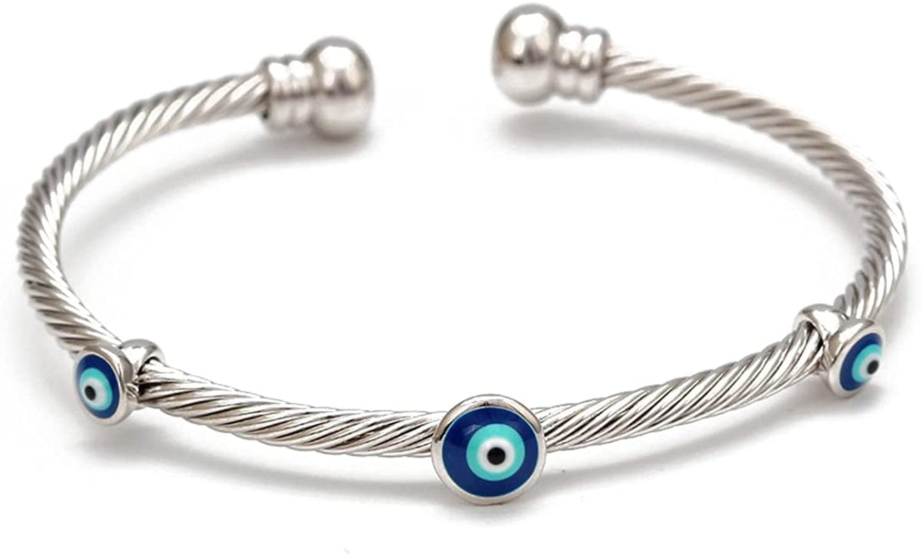 Ankle Bracelets for Women Cuban Link Anklet Tennis Anklet Butterfly Anklets Heart Anklet Gold Anklets for Women Silver Anklet Bracelets for Women Dainty Foot Jewelry Apparel & Accessories > Jewelry > Anklets Sora Tuki Style32-silver bangle evil eye